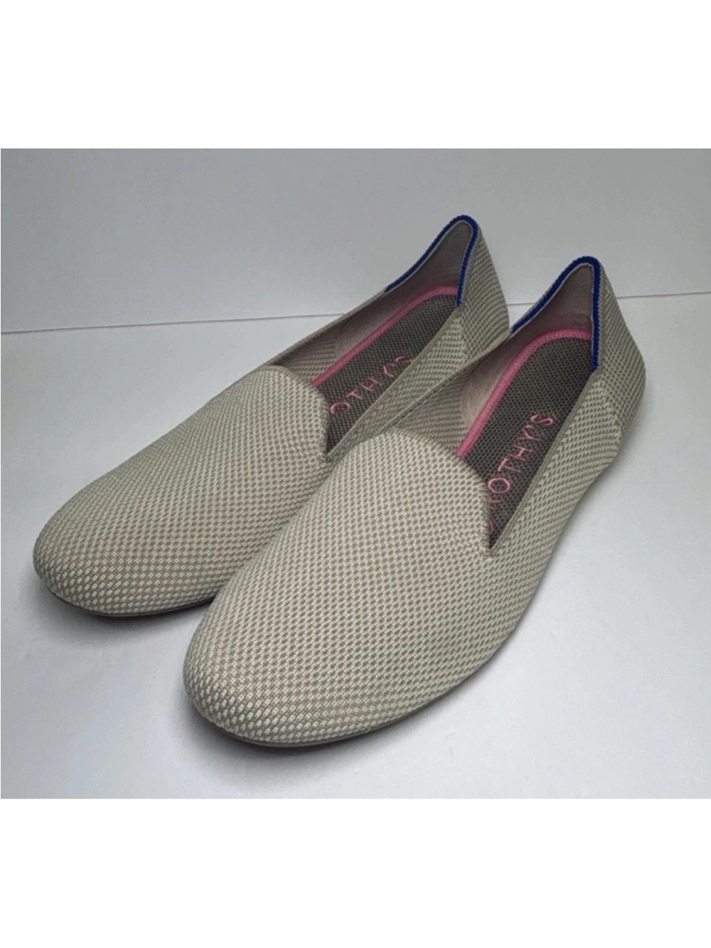 Rothy’s Slip-On Flats Almond Loafer Brown/ Neutral in Chai Twill Women's Size 8